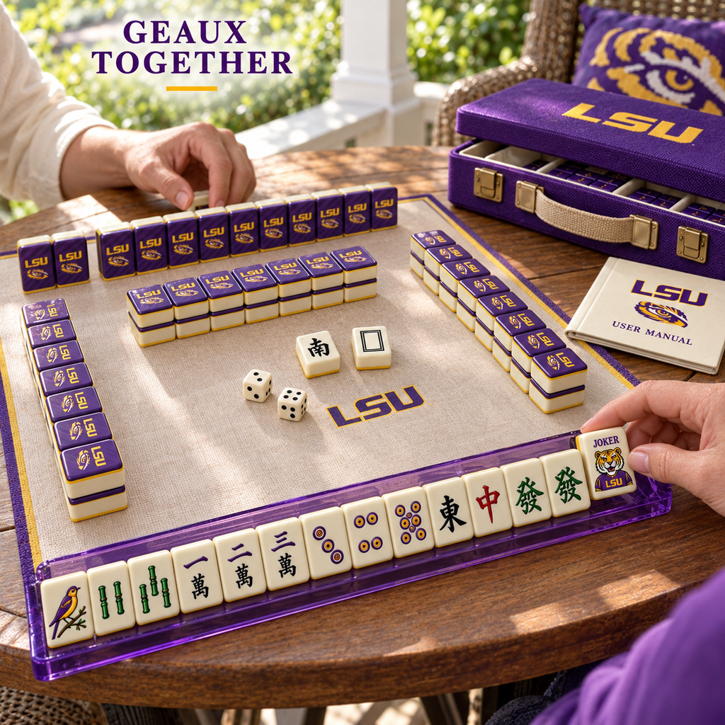 Premium LSU Mahjong Tiles Set TNSM