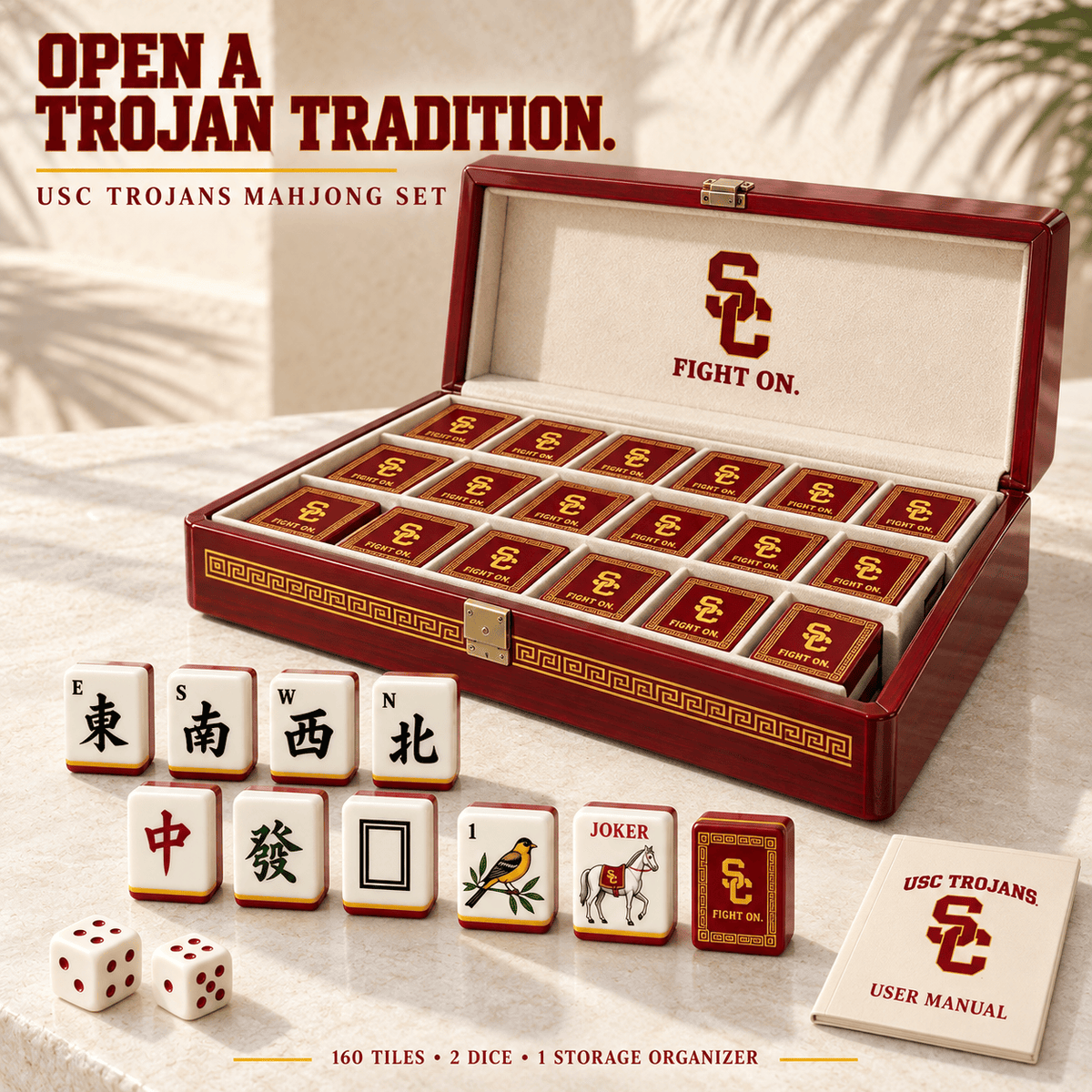 Premium USC Mahjong Tiles Set TNSM
