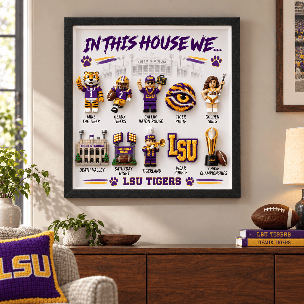 LSU "In This House We…" 3D Fan Display Frame TMH