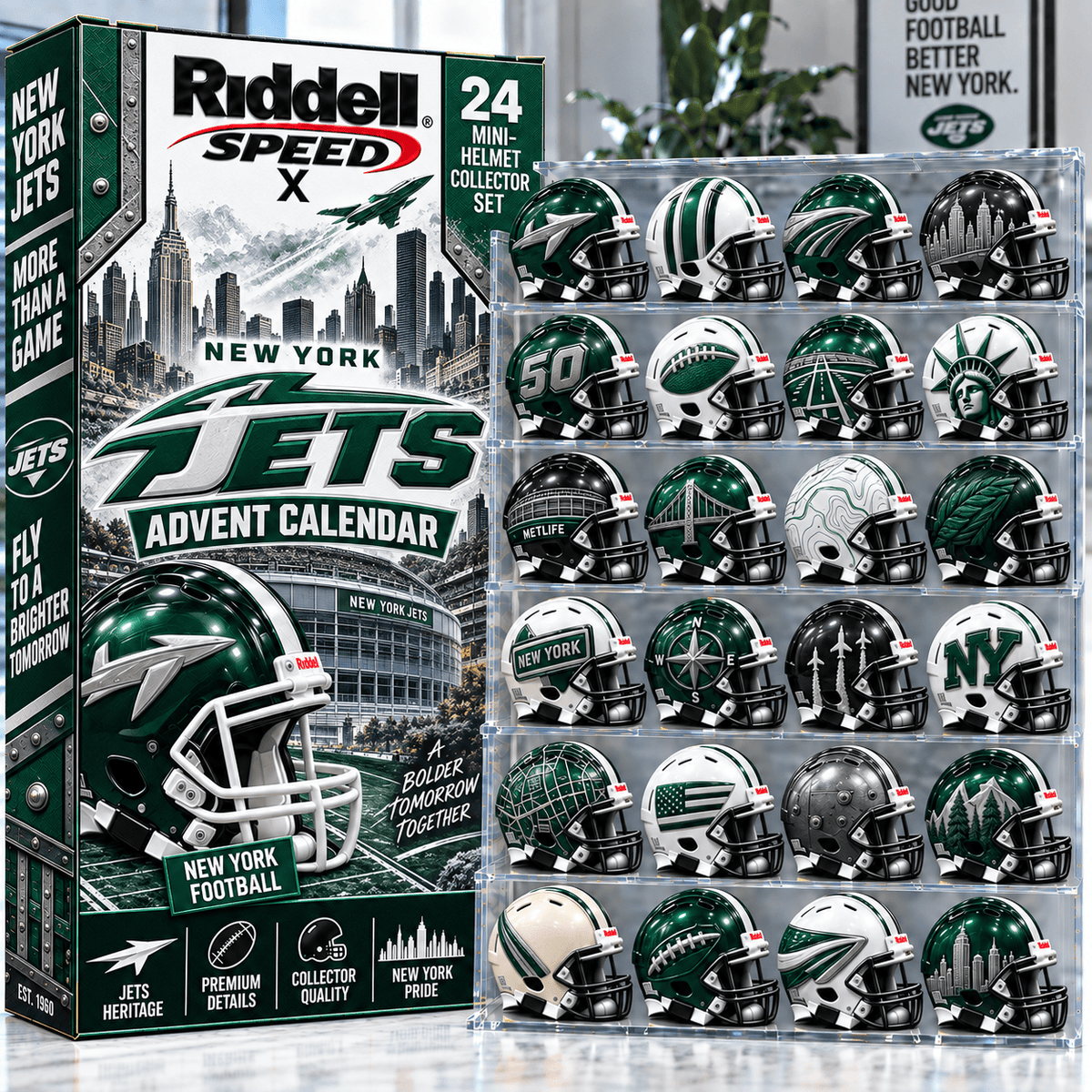 Premium NYJ Mini Helmet Advent Calendar NTNA