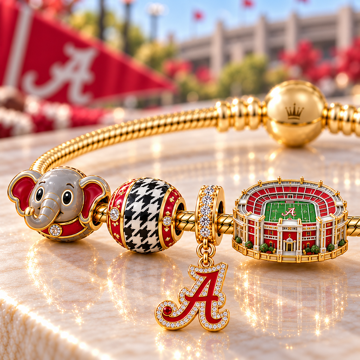 ACT Gold Charm Bracelet Set NHVH