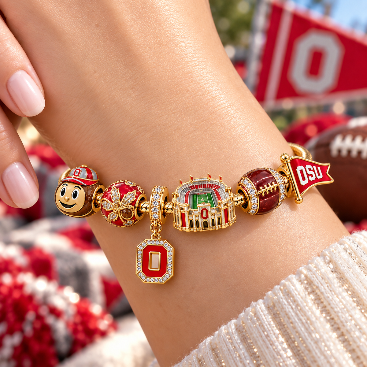 OSB Gold Charm Bracelet Set NHVH