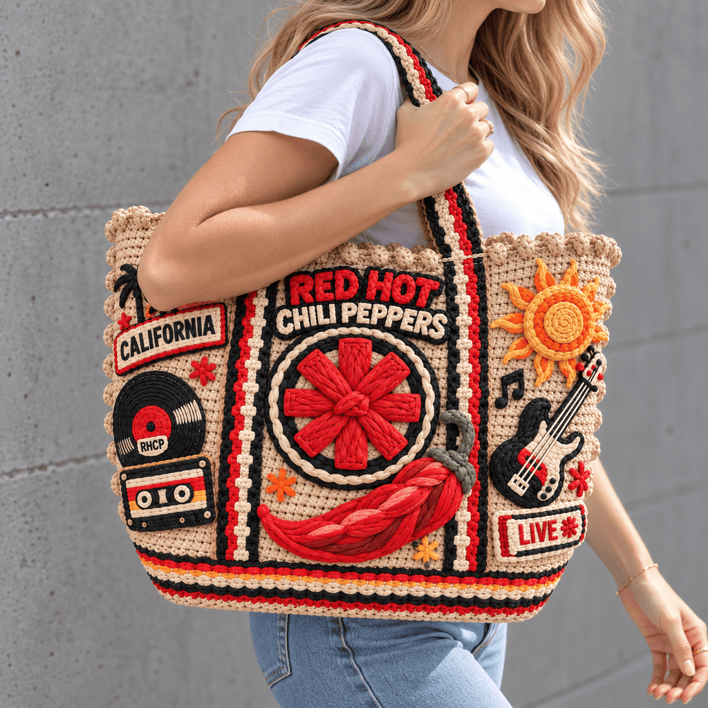 RHCP Straw-Style Embellished Tote Bag NTKO