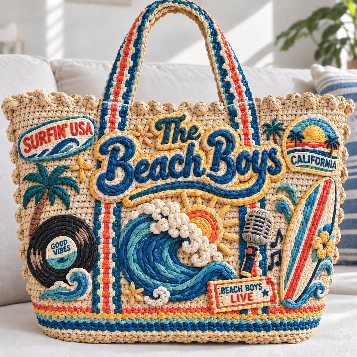 TBY Straw-Style Embellished Tote Bag NTKO