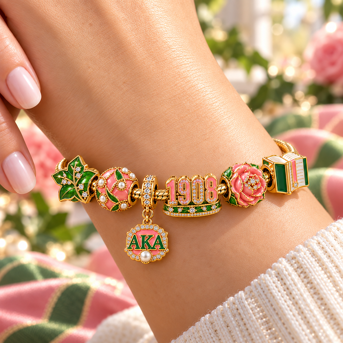 AKA Gold Charm Bracelet Set NHVH
