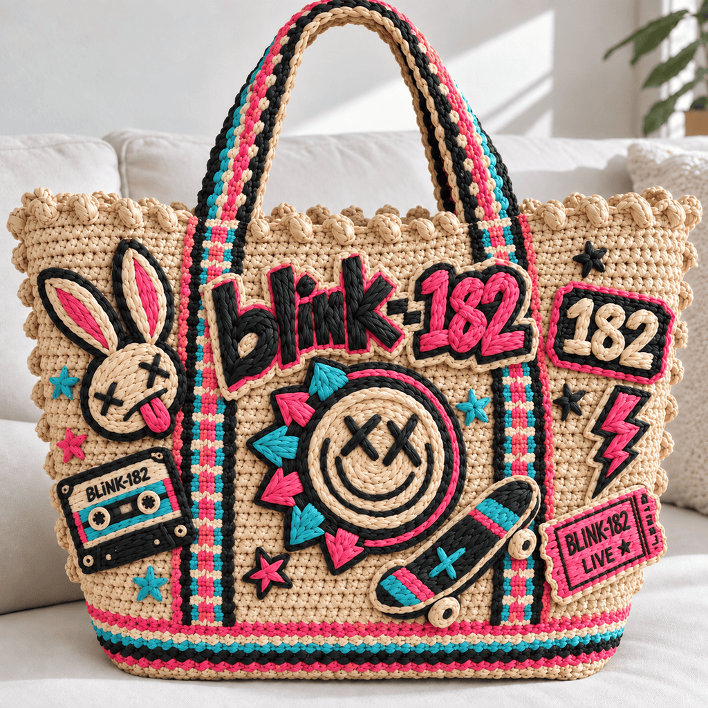 BLIK Straw-Style Embellished Tote Bag NTKO