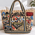 GRL Straw-Style Embellished Tote Bag NTKO