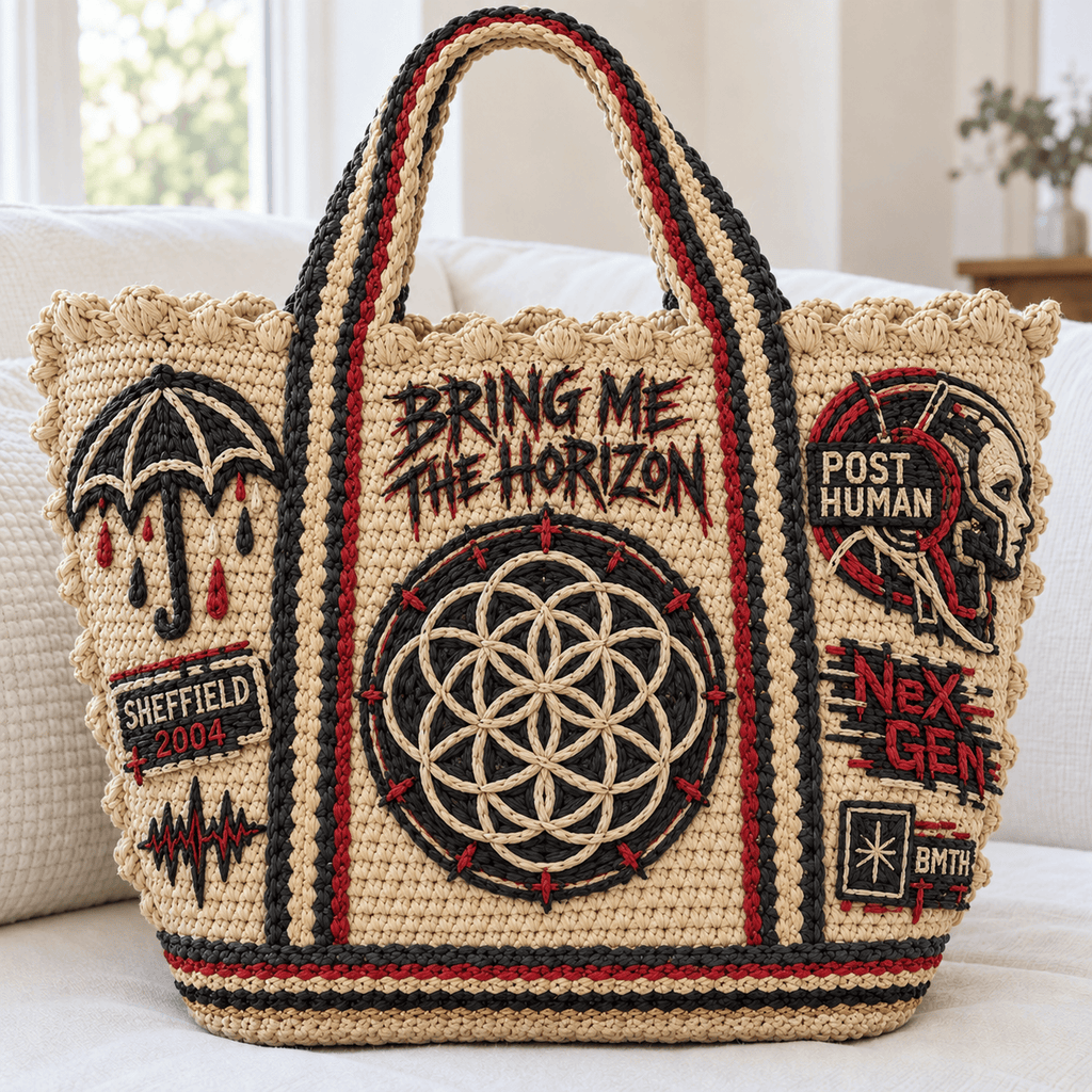 BMTH Straw-Style Embellished Tote Bag DNBN
