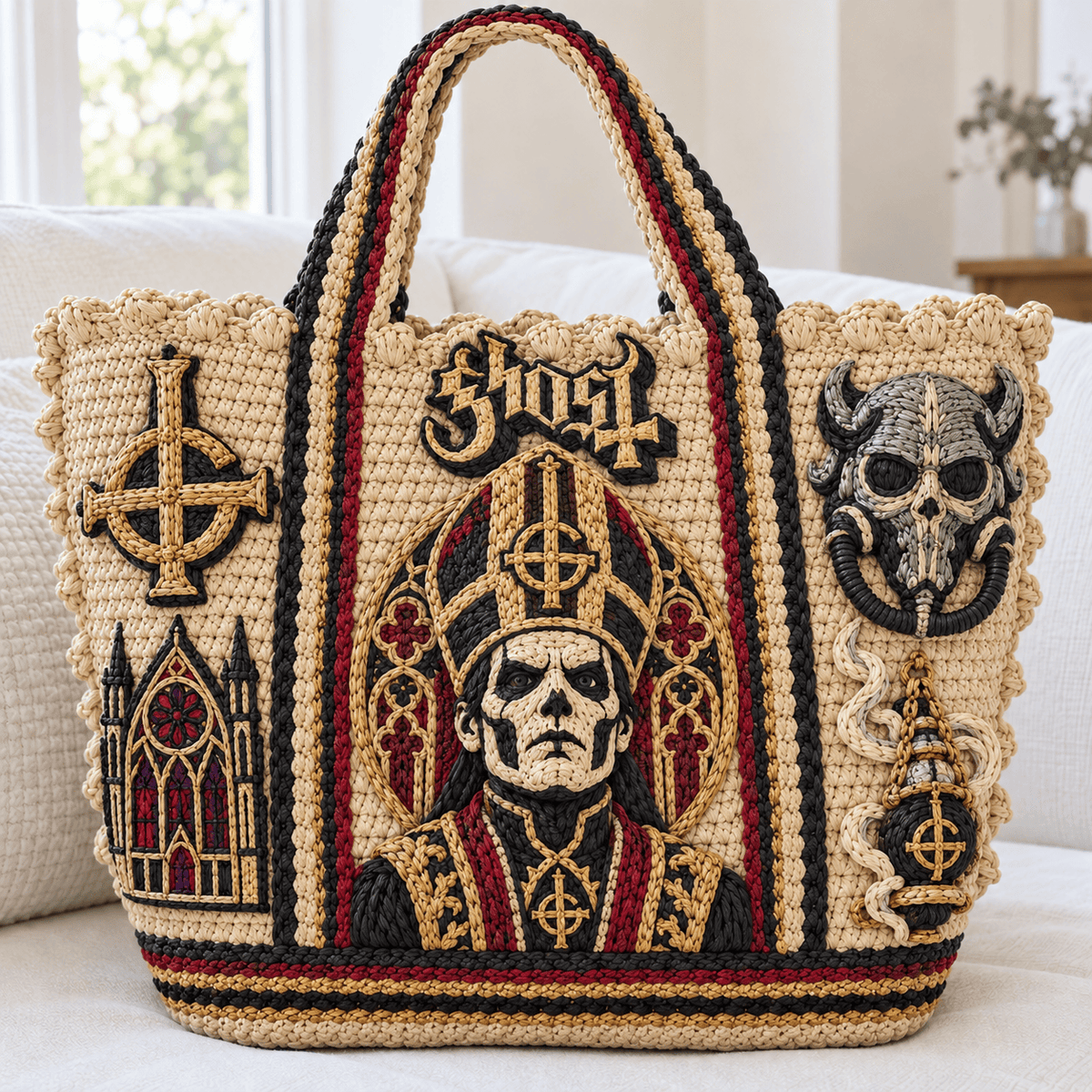 GOST Straw-Style Embellished Tote Bag DNBN