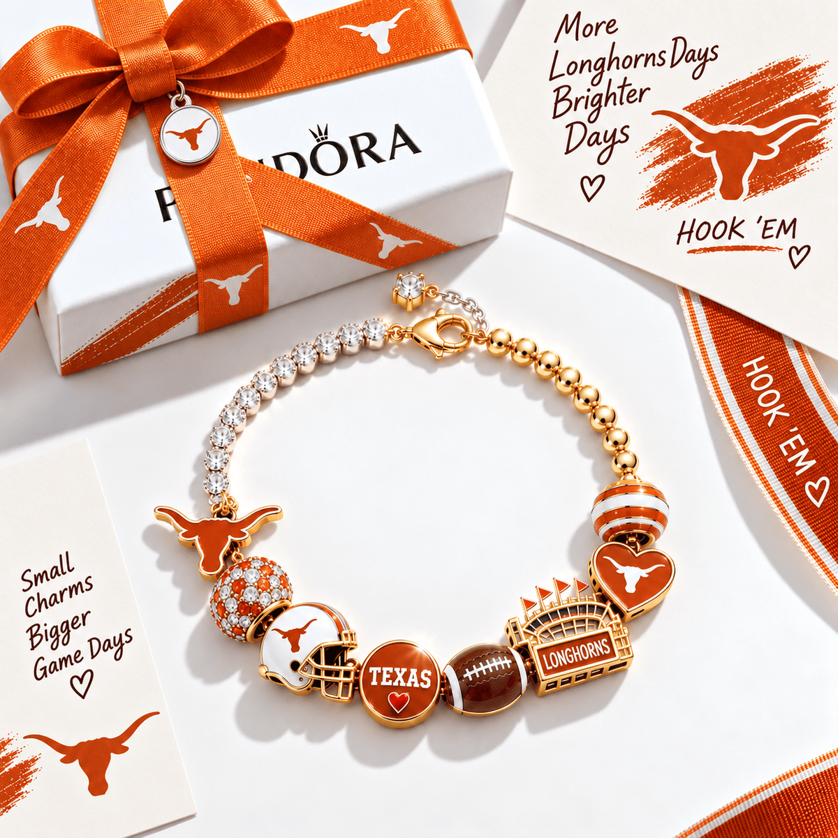 TLS Gold Charm Bracelet Set BMD
