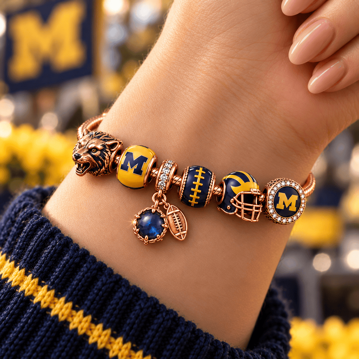 MWR Gold Charm Bracelet Set PNPA