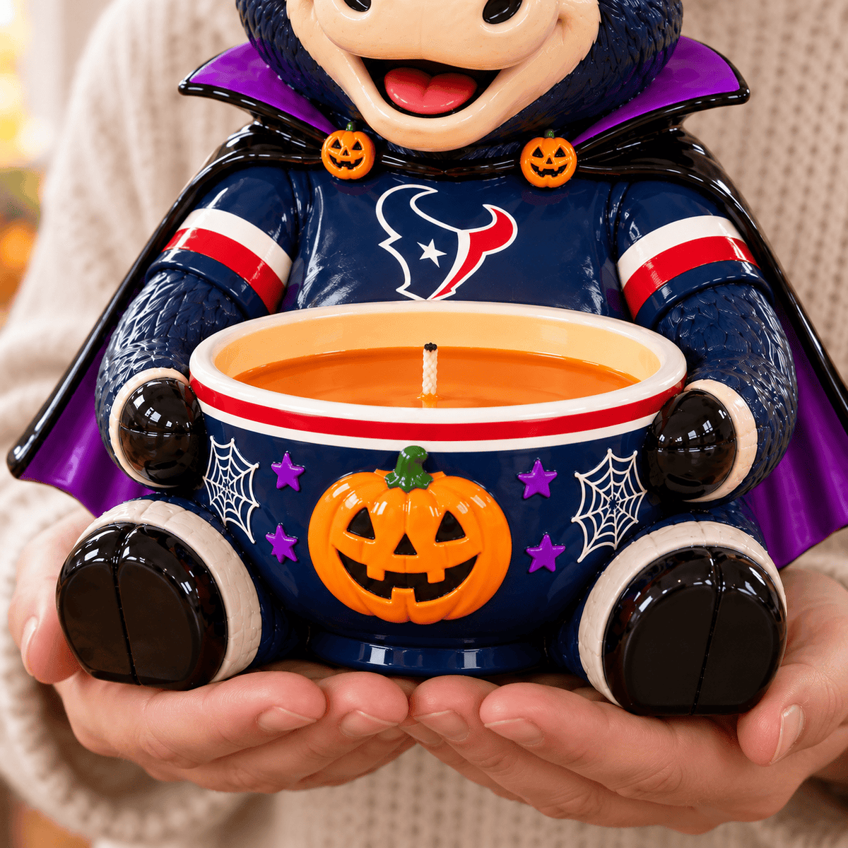 HTX Halloween Candle Holder – Spooky Game Day Decor PNPA