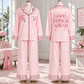 AKA Women’s Premium Signature Satin Pajama Set NTNA