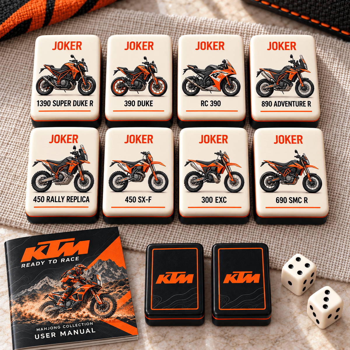 Premium KTM Mahjong Tiles Set TTMH