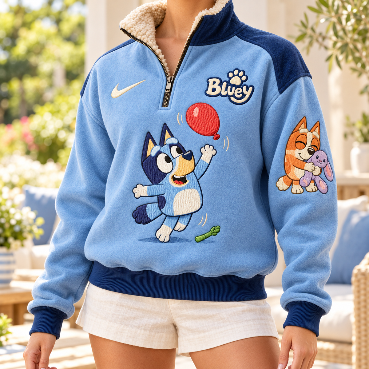 BLU PREMIUM COZY SHERPA COLLAR PULLOVER HQH
